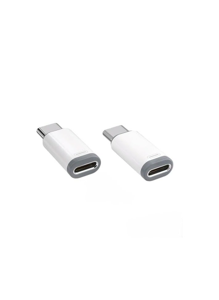 2 Pack USB-C Male to Lightning Female PD Fast Charging Adapter for Lightning Cable, iPhone 16 pro max/15 pro max Series and More Type C Device, NOT for Headphone/Microphone/Pencil (White)
