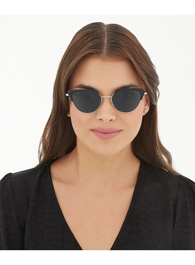 30Sundays 30Sundays DAISY,Women Sunglasses, Cat Eye Sunglasses, UV Protection: UV400 (Black,Black)