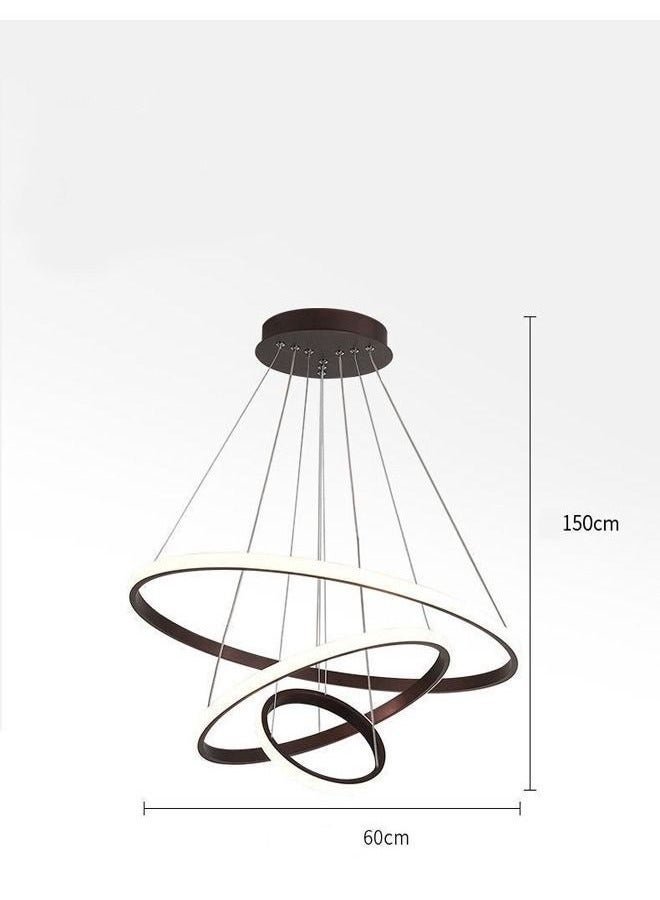 Raffine Futuristic Spiral LED Ring Chandelier Modern Art Inspired Adjustable Ceiling Pendant Light for Living Room Dining Area or Office Décor Sleek Black Frame with Soft Ambient Glow  - Image 5