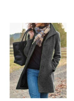 Loquat Squality Double Breasted Long Coat Women Grey  - Image 1
