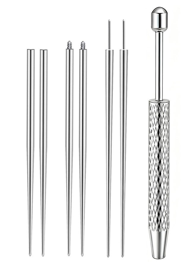 TARINI 1 Set Straight Bar Piercing Kit (7PCS), All-Inclusive Piercing Tools with Grabber, Ergonomic Design for Precise Operation, Ideal for Beginners & Professionals, Easy to Clean & Reuse. Piercing kit, Straight bar piercing tools, Jewelry insertion set, - Image 1