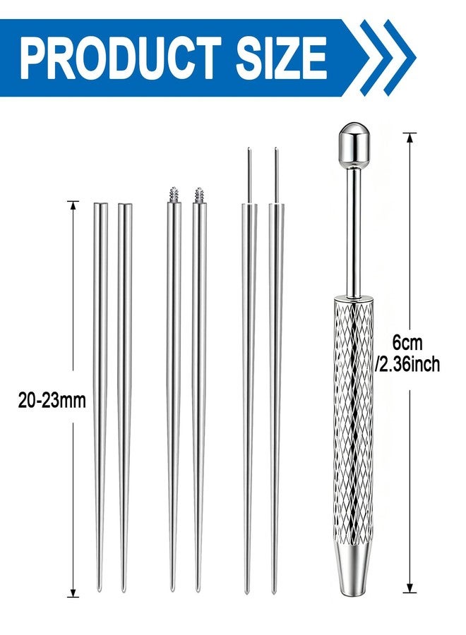 TARINI 1 Set Straight Bar Piercing Kit (7PCS), All-Inclusive Piercing Tools with Grabber, Ergonomic Design for Precise Operation, Ideal for Beginners & Professionals, Easy to Clean & Reuse. Piercing kit, Straight bar piercing tools, Jewelry insertion set, - Image 2