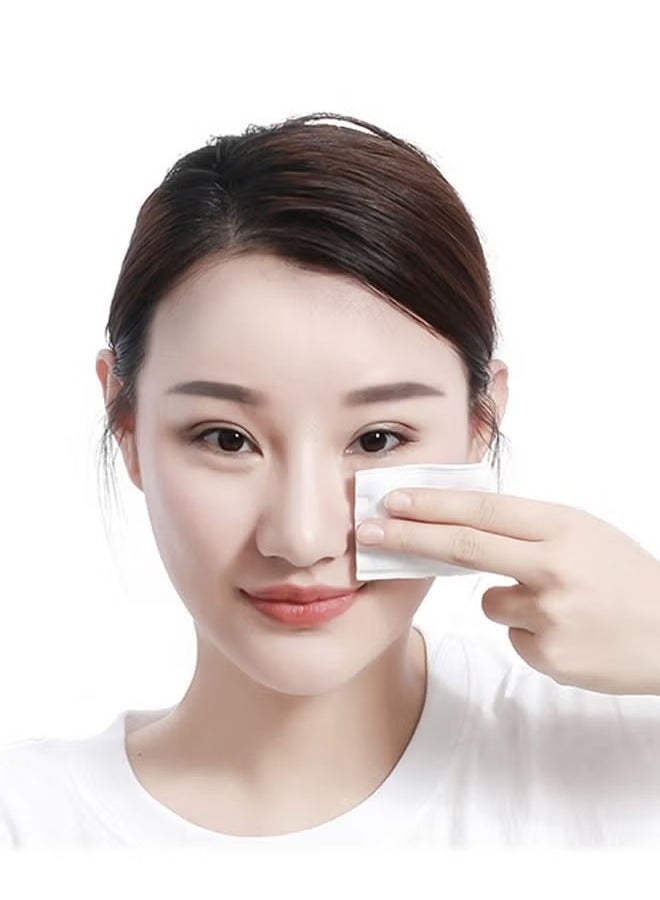 Generic 222 Piece Hypoallergenic Facial Cleansing Squares Cotton Pads，Makeup Remover Pads Three Layer Thickened Cotton，Facial Lip Eye Makeup Remover Pads for women  - Image 3