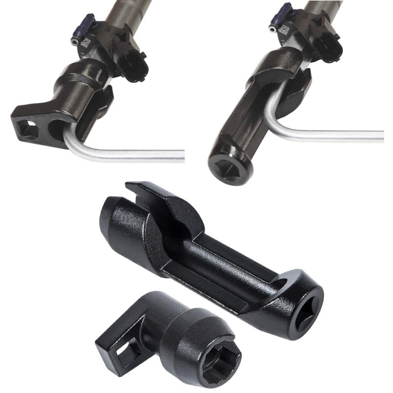 Fuel Injector Socket Set 17 mm 12 point Injector Line Removal Tool Alternative to Sl11400 fits for Ford Power Stroke 67L Diesel