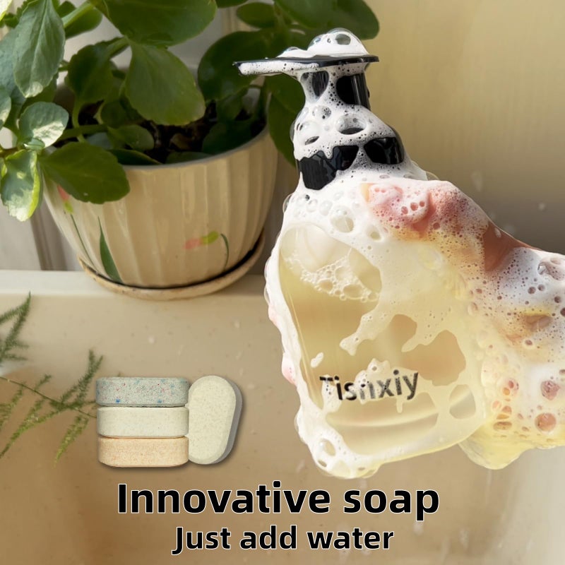 Tisnxiy Foaming Hand Soap Tablet Refills - 12 Count- 96 fl oz total (12x 8 fl oz) - Eco-Friendly Foaming Hand Soap Refill - Gentle on Hands, Kind to Earth - Variety Fragrance Pack - Image 3