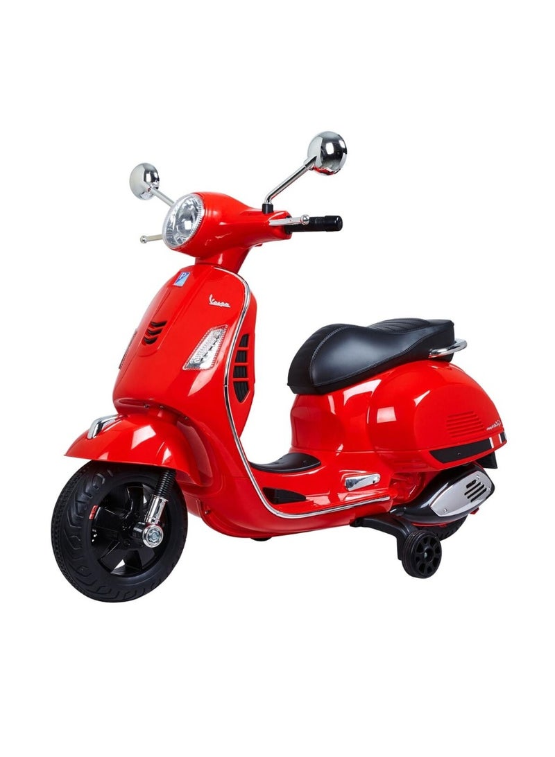 Vespa - Electric Ride On Scooter Bike - 12V - Red - Image 4