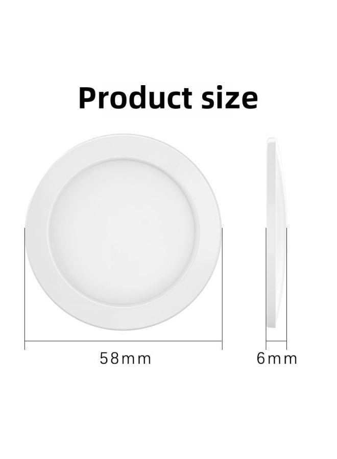 MagSafe Magnetic Selfie Mirror Mobile Phone Rear Camera Photo-taking Auxiliary Mirror Round Black ABS Material Selfie Aid-Specifications Support Image Upload:Magnetic Absorption Selftime Mirror-elegant White  - Image 4