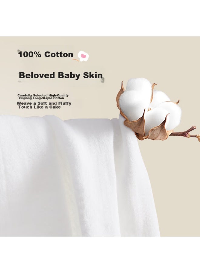 Cotton Moisturizing Mianzhirun Diapers, Baby Gauze 7a Antibacterial Pure Cotton, Newborn Diapers, Disposable Diapers, Washable, 8 Pieces, Breathable And Soft - Image 1