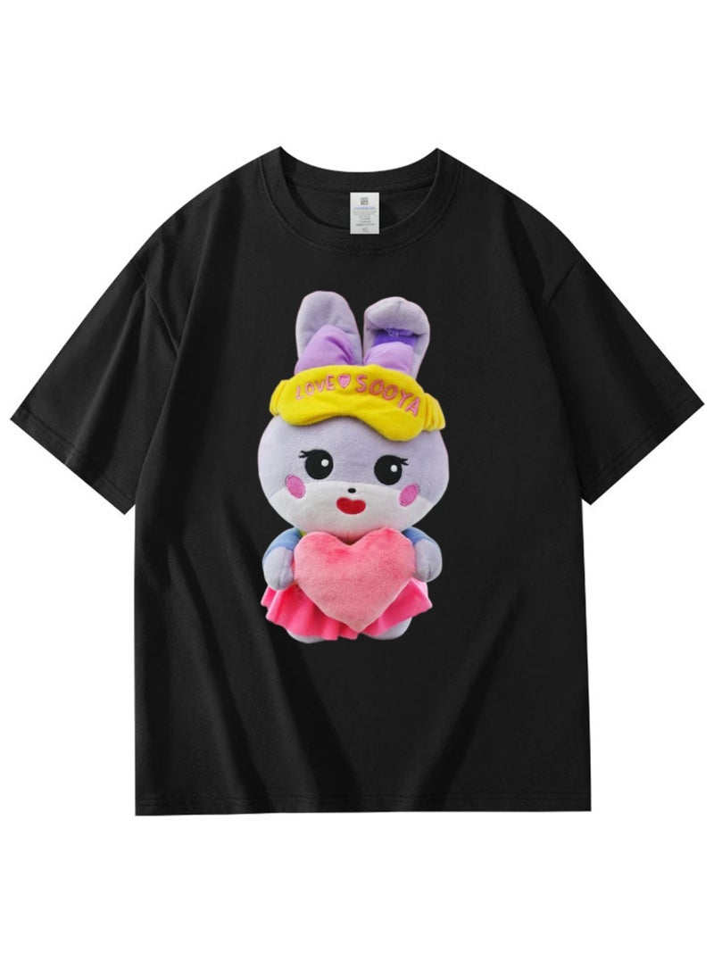 NIBEMINENT Blackpink Printed Cotton Short Sleeves T-Shirt 