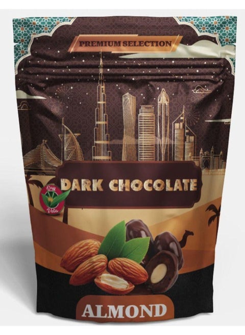 Day Veta Premium Dark Chocolate Dates with Almond – Dark Chocolate Coated Dates with Almond Filling – Premium Selection Sweet Snack  400Gm