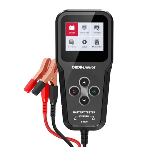 OBDResource Car Battery Tester 6V 12V 24V 3 in1 Battery Load Tester Professional Automotive Battery Analyzer Alternator 100-2000 CCA Battery Loading/Cranking/Charging Test - Image 1