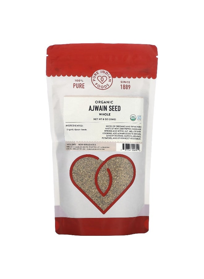 Pure Indian Foods Pure Indian Foods, Organic Whole Ajwain Seed, 8 oz (226 g)  - Image 1