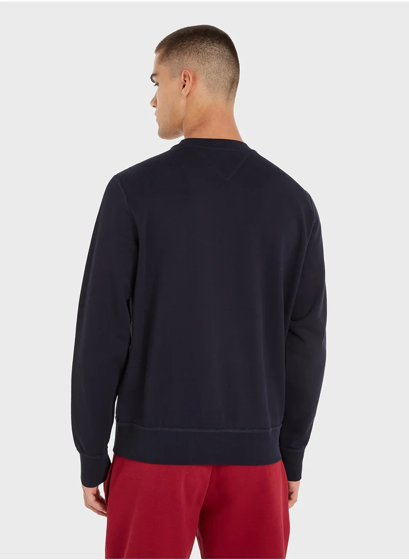 TOMMY HILFIGER Essential Regular Fit Terry Cotton Sweatshirt