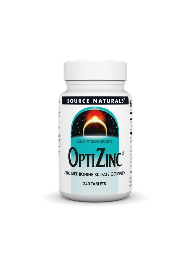 سورس ناتشورالز Source Naturals OptiZinc Zinc Methionine Sulfate Complex & Dietary Supplement - 240 قرصًا - Image 1
