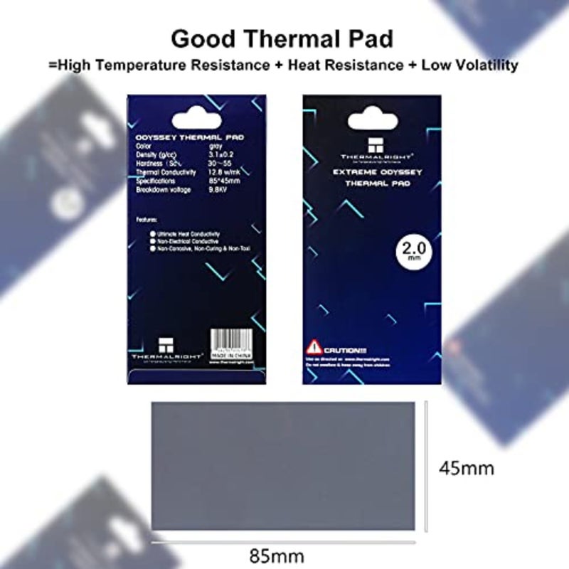 PC laptop heatsink/CPU/GPU/LED/PS5/PS4 cooler thermal pad, silicone, gray, 12.8 W/mK non-conductive high-temperature resistance - Image 2