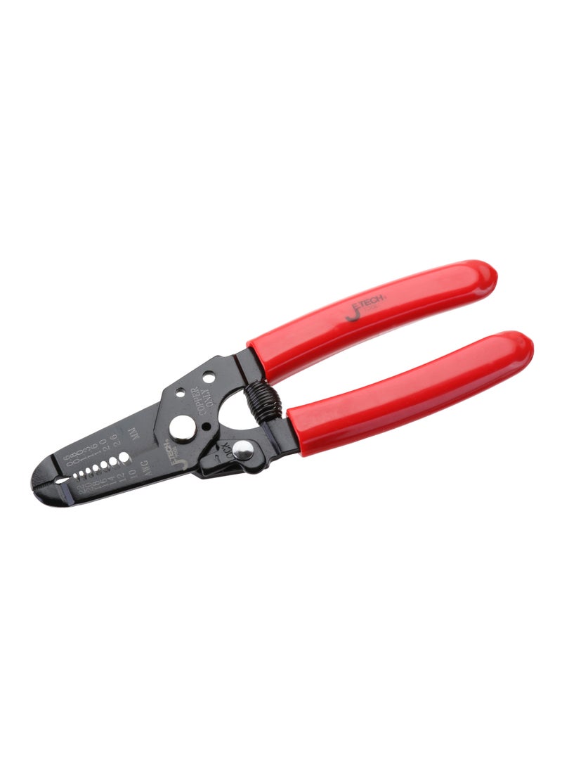 Jetechtool 6-Inch Adjustable Wire Stripper Wire Cutter and Stripper Wire Cutter Electrical Spring Loaded Stripper, Cutter for Technicians Electricians Installers - WS-6 - Image 1