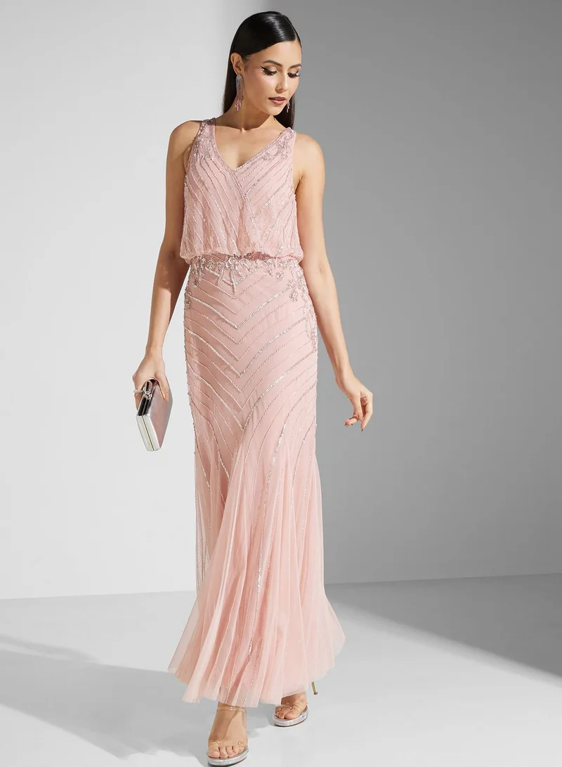 Namshi x Embellished Evening Dress
