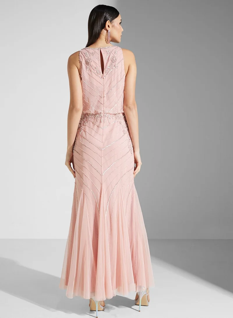 Namshi x Embellished Evening Dress