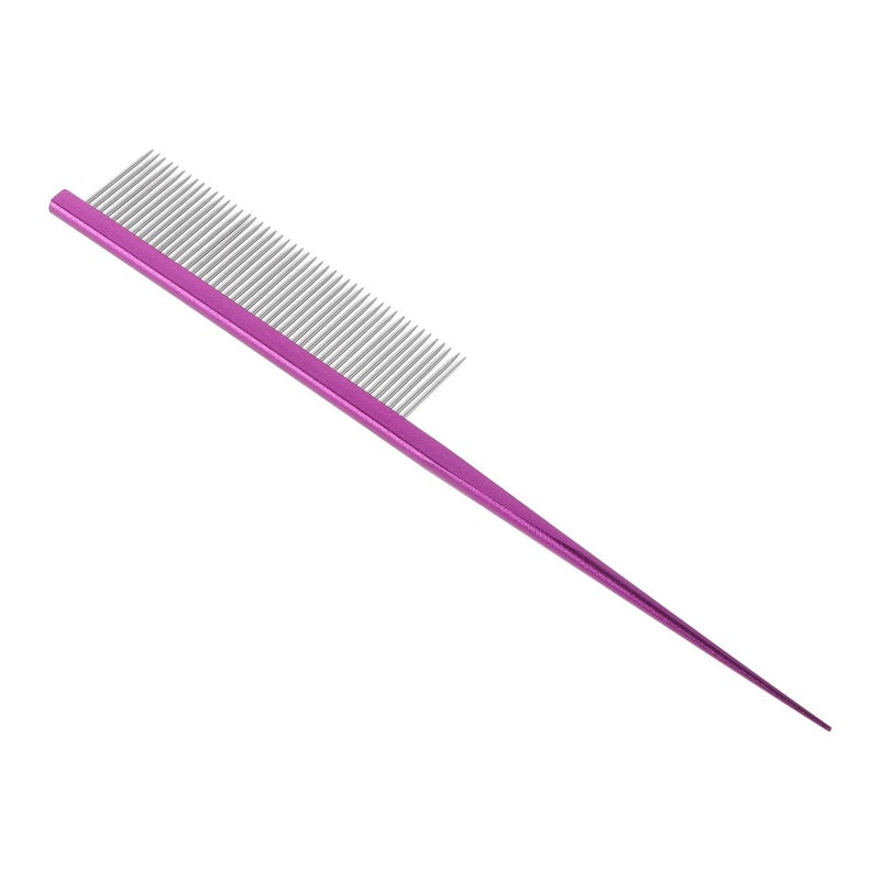Purple Pet Grooming Steel Comb for Dogs Cats Dematting Hair Removal - Image 2