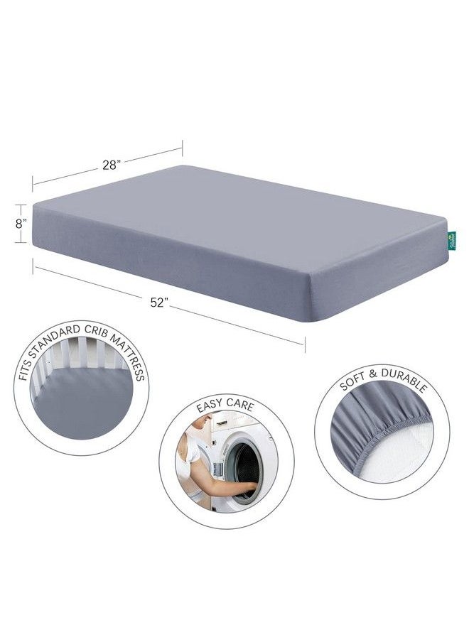 Biloban - 3Piece Toddler Sheet Set Microfiber Toddler Bedding Set Includes Crib Mattress Sheet Flat Sheet And Envelope Pillowcase Silky Soft Breathable And Lightweight Grey - Image 1