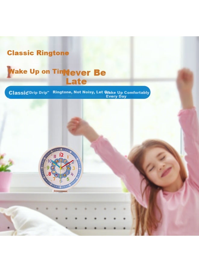 Compas Desktop Alarm Clock Quartz Clock Children'S Student Wake-Up Artifact Simple Bedroom Bedside Clock 2362 White - Image 4