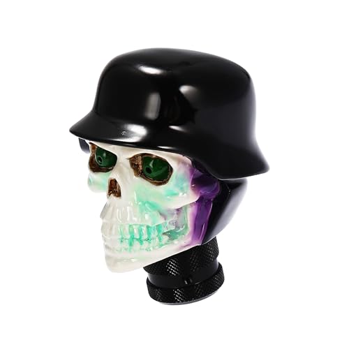REPAIROCK Auto Car White Black Skull Design Gear Stick Shift Knob Shifter Cover Auto Replacement Parts - Image 1
