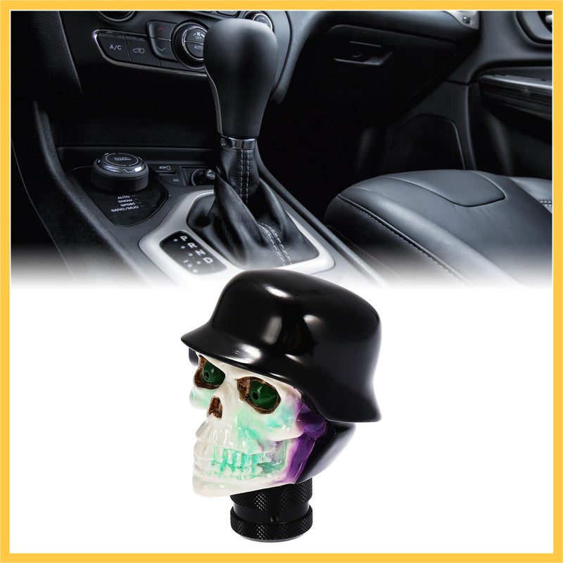 REPAIROCK Auto Car White Black Skull Design Gear Stick Shift Knob Shifter Cover Auto Replacement Parts - Image 4