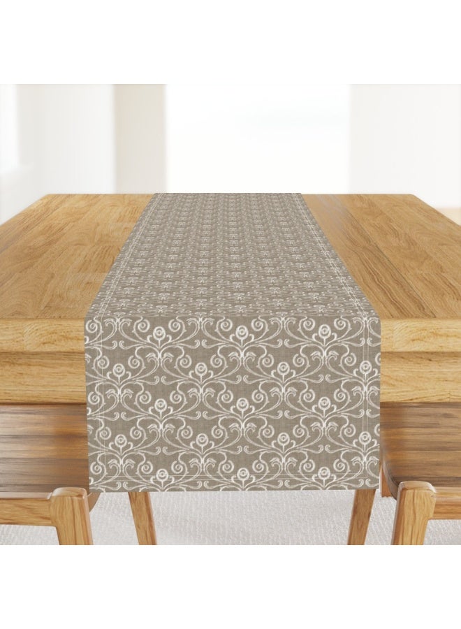 Intex Curtains House INtex Home Linen-Look Table Runner  - "Meadow Breeze" printed  table décor - Elegant Dining , occasions & Event Table Cover - 1 piece  - Image 3