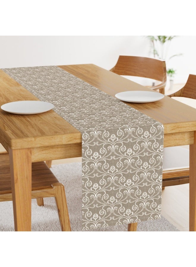 Intex Curtains House INtex Home Linen-Look Table Runner  - "Meadow Breeze" printed  table décor - Elegant Dining , occasions & Event Table Cover - 1 piece  - Image 4