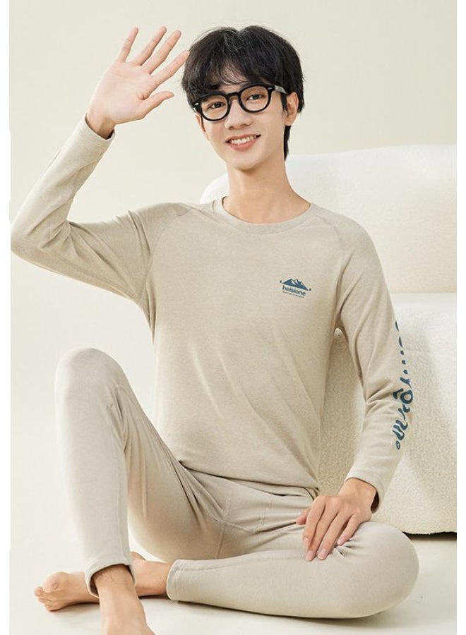 Boy's Wool And Silk Thermal Underwear Set For Junior High And High School Students