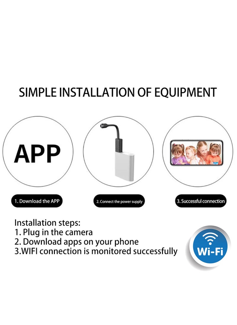 First Dot First Dot WiFi Surveillance Flexible Neck Wireless Security Camera 1080P Live View IndoorOutdoor Home Office Flexible Camera  - Image 4
