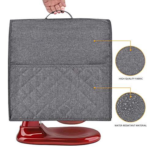 HOHUO Stand Mixer Dust-proof Cover for KitchenAid Mixer，Multi Pockets for Various Kitchen Appliance Accessories，Water-resistant，Easy Cleaning (Grey, Fit for Bowl Lift 5-8 Quart) - Image 2