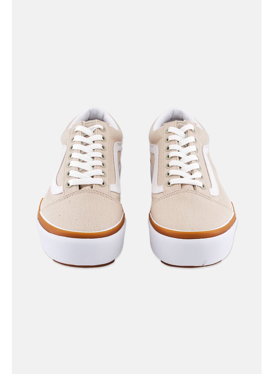 VANS Women Old Skool Stac Lace Up Casual Shoes, Beige  - Image 2