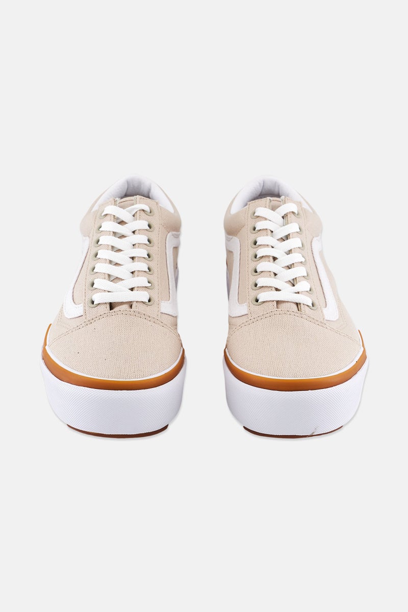 VANS Women Old Skool Stac Lace Up Casual Shoes, Beige - Image 2