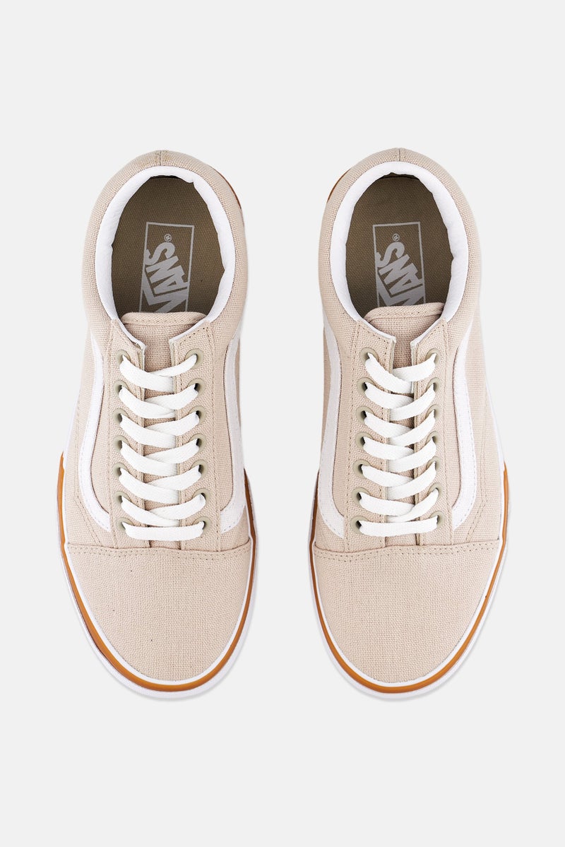VANS Women Old Skool Stac Lace Up Casual Shoes, Beige - Image 4