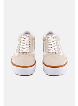 VANS Women Old Skool Stac Lace Up Casual Shoes, Beige  - Image 2