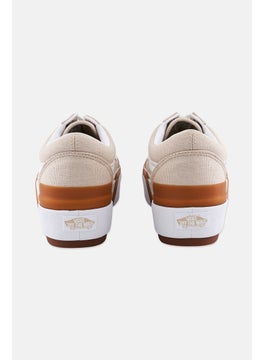 VANS Women Old Skool Stac Lace Up Casual Shoes, Beige  - Image 3