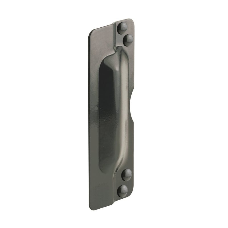 PrimeLine U 9504 Steel Latch Guard Plate Cover for OutSwinging Doors Bronze Single Pack