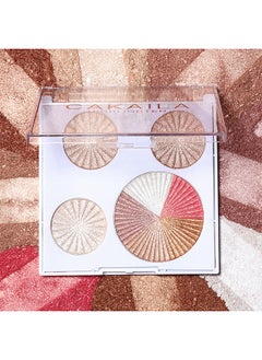 CAKAILA Highlighter Palette Multicolour, Makeup Palette Facial Bronzers Illuminator Palette Highlighter Baked Waterproof Long Lasting Brilliant Lighten Skin Color  - Image 2