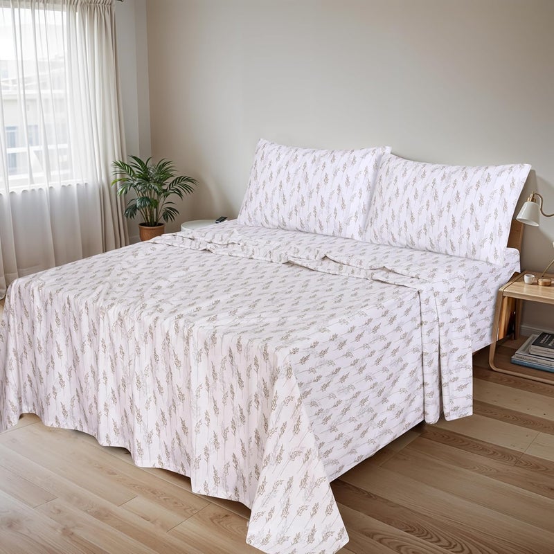 RUVANTI Flannel Sheets Full Size - 100% Cotton Double Brushed Bed Sheets Set, Deep Pockets 16 Inches, All Seasons Breathable & Extra Soft Full Sheets, Warm & Cozy, 4 Piece, Dried Straw - Image 2