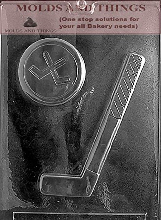 Hockey stick hockey puck hockey stick hockey Chocolate Candy Mold, Sports chocolate candy mold - Made in USA
