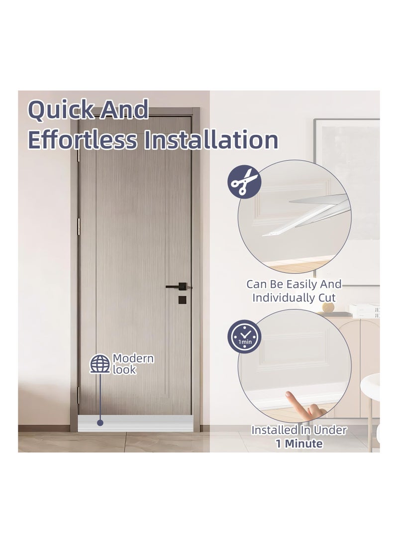 SOLARAE 1Pack Door Draft Stopper, 39inch Door Sweep for Bottom of Door, Weather Stripping Door Seal, Under Door Gap Filler, Under Door Draft Blocker Soundproof/Insulator, Door stoppers (Transparent) - Image 3