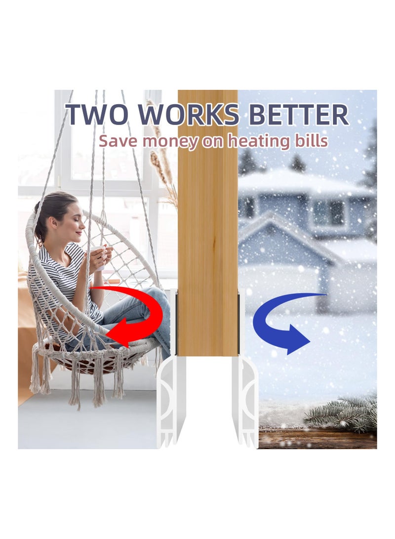 SOLARAE 1Pack Door Draft Stopper, 39inch Door Sweep for Bottom of Door, Weather Stripping Door Seal, Under Door Gap Filler, Under Door Draft Blocker Soundproof/Insulator, Door stoppers (Transparent) - Image 2