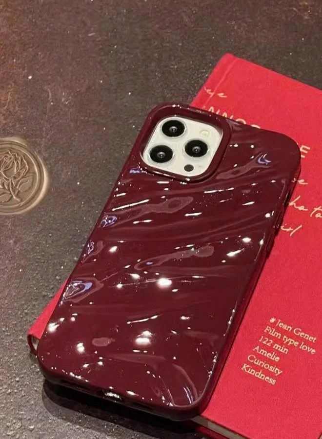 Take Two  Take Two Burgundy iPhone Case with Textured Design  | Best Price UAE