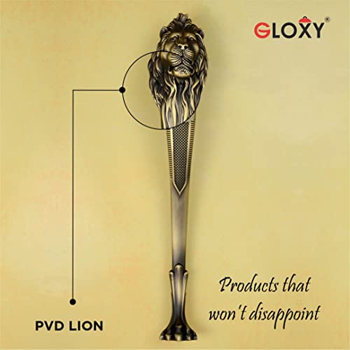 GLOXY ENTERPRISE 12 Inch Lion Shape Curved Door Handles for Main Door Handle Decorative Push & Pull Door Handle for All Types of Doors for Home & Offices (Antique Finish, Pack of 1) - Image 2