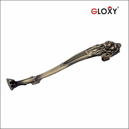 GLOXY ENTERPRISE 12 Inch Lion Shape Curved Door Handles for Main Door Handle Decorative Push & Pull Door Handle for All Types of Doors for Home & Offices (Antique Finish, Pack of 1) - Image 4
