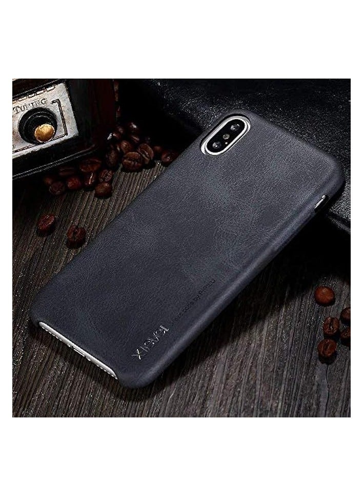 إكس ليفيل حافظة هاتف iPhone XS Max، مصنوعة من جلد البولي يوريثان الفاخر، مقاس نحيف، خفيف للغاية وناعم الملمس، غطاء خلفي للهاتف الخلوي لهاتف iPhone XS Max - أسود - Image 2