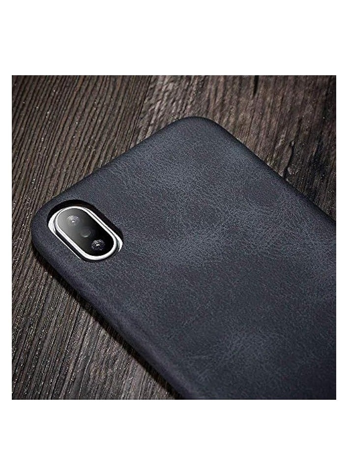إكس ليفيل حافظة هاتف iPhone XS Max، مصنوعة من جلد البولي يوريثان الفاخر، مقاس نحيف، خفيف للغاية وناعم الملمس، غطاء خلفي للهاتف الخلوي لهاتف iPhone XS Max - أسود - Image 3