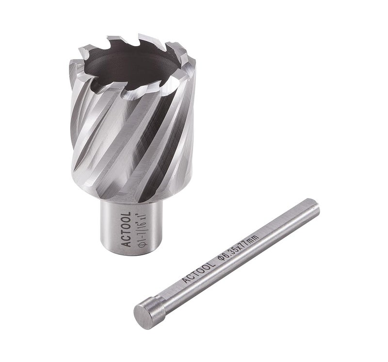 ACTOOL 1-7/16" Diameter × 1" Depth of Cut HSS ANNULAR Cutter with 3/4'' Weldon Shank - Image 5