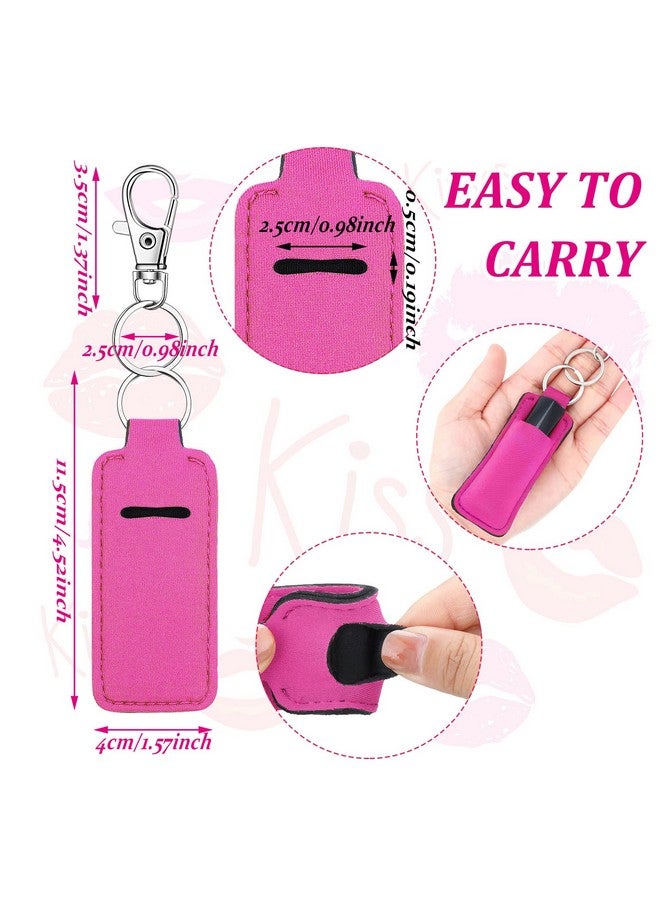 Tudomro 40 Pcs Lipstick Holder Keychain Lip Balm Sleeve Pouch With 40 Clip Portable Pocket Lip Balm Holder Keychain Colorful Lip Gloss Tube Holder Stocking Stuffers Gift For Women 20 Colors - Image 5
